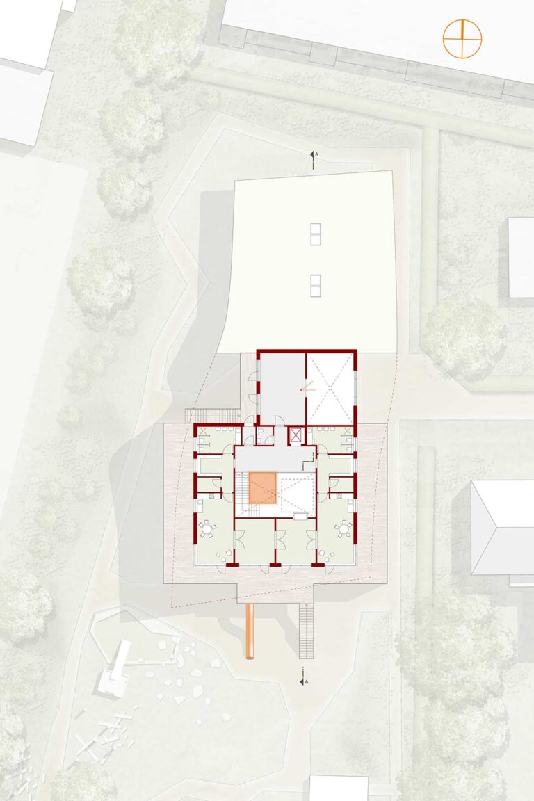 Erweiterung der Kindertagesstätte Rellingen, Grundriss Obergeschoss Grundriss Obergeschoss, Erweiterung der Kindertagesstätte Rellingen