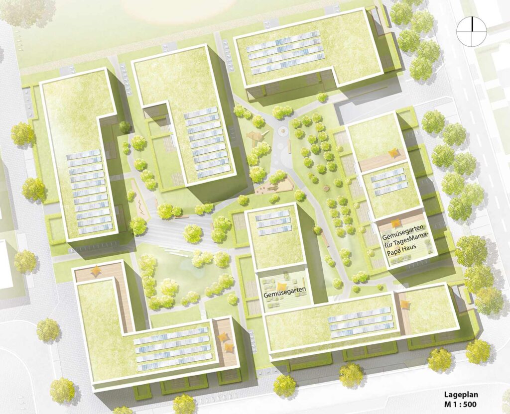 Dachnutzung – Mietwohnungsbau Stadtgärten Stellingen