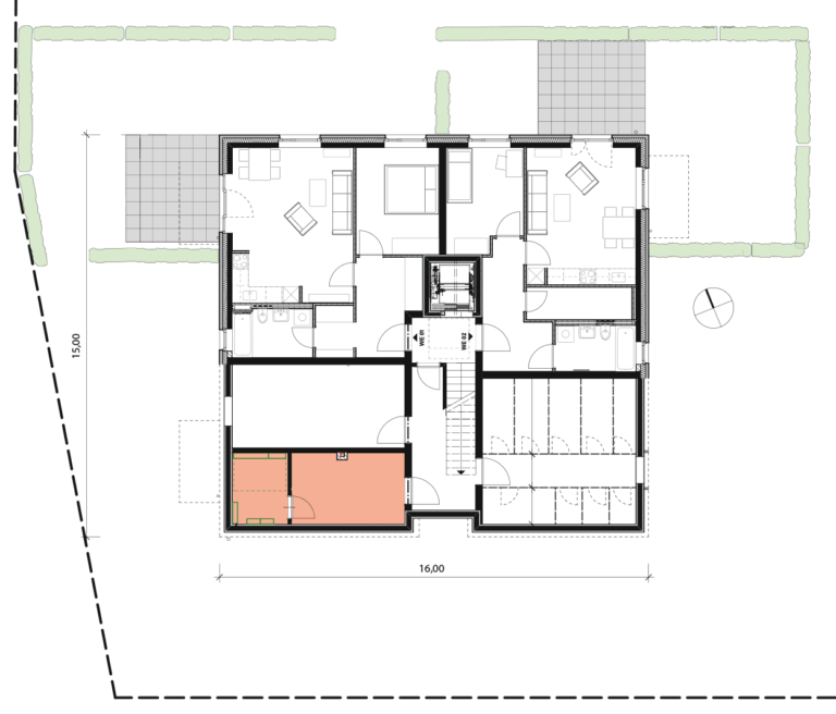 Grundriss KG, 20 Wohnungen 2 Mehrfamilienhäuser 20 Wohnungen 2 Mehrfamilienhäuser, Grundriss KG
