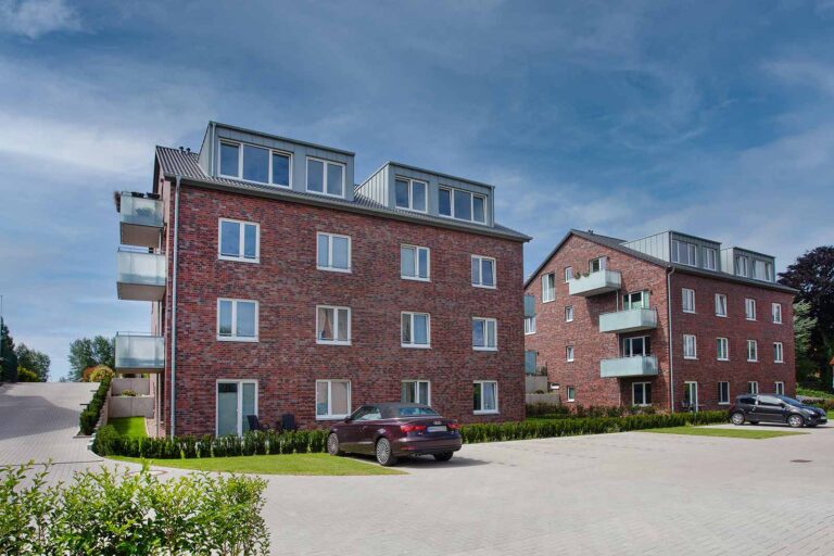 20 Wohnungen 2 Mehrfamilienhäuser, Rückansicht, © Andrea Kumm Rückansicht: 20 Wohnungen 2 Mehrfamilienhäuser