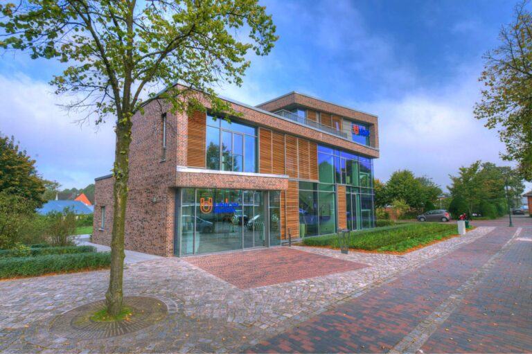 Haupteingang Neubau Union-Bank Harrislee, © Dirk Egelkamp Neubau Union-Bank Harrislee, Haupteingang
