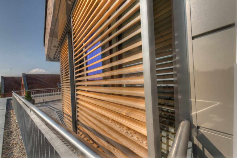 Sonnenschutz Neubau Union-Bank Harrislee, © Dirk Egelkamp Neubau Union-Bank Harrislee, Sonnenschutz