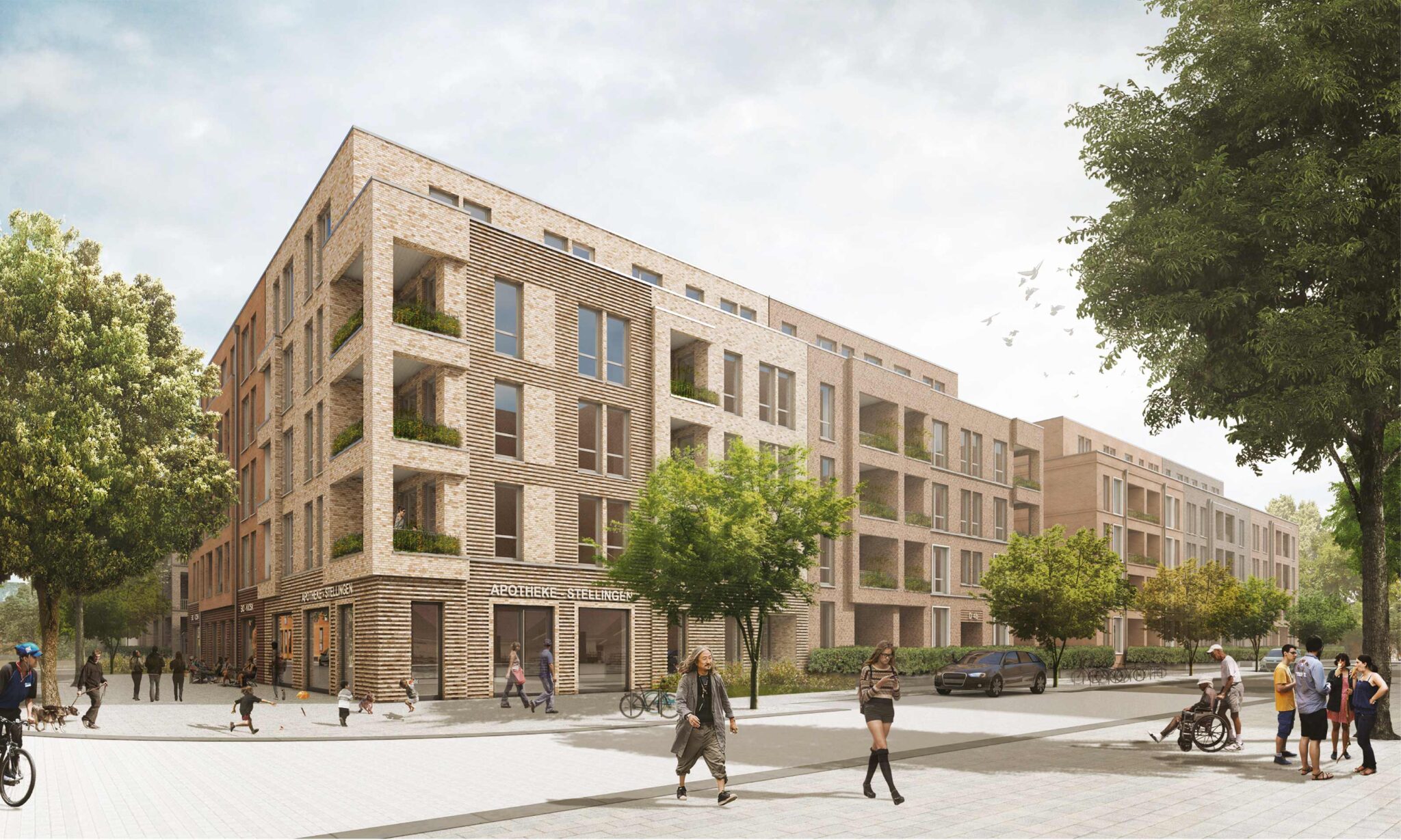 Mietwohnungsbau mit integriertem Sharing-Konzept – Stadtgärten Stellingen