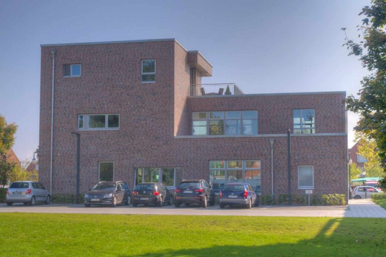 Rückansicht Neubau Union-Bank Harrislee, © Dirk Egelkamp Neubau Union-Bank Harrislee, Rückansicht