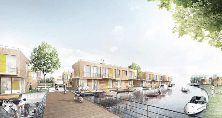 Entwurf Ferienhausquartier erreichbar über die Seebrücke Erreichbar über die Seebrücke: Entwurf Ferienhausquartier