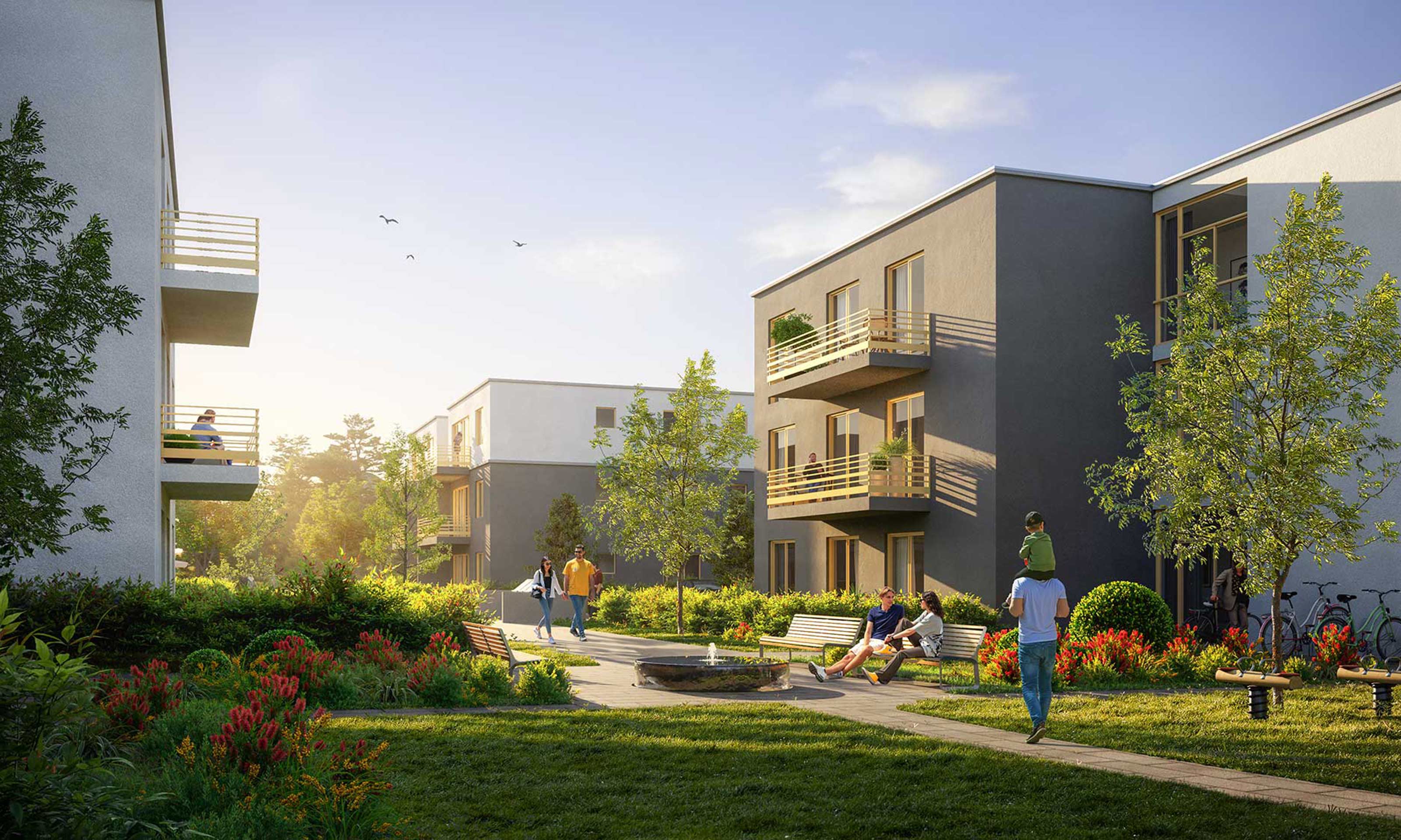 Neubau Wohnquartier 140 Wohnungen in Rehfelde