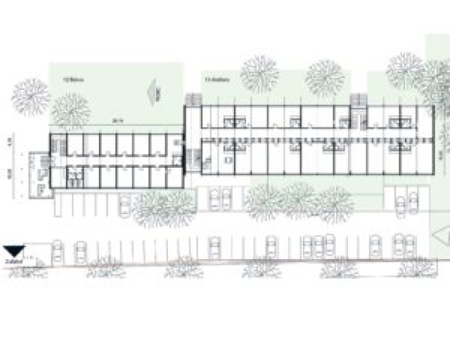 Grundriss EG, Sanierung Bürogebäude