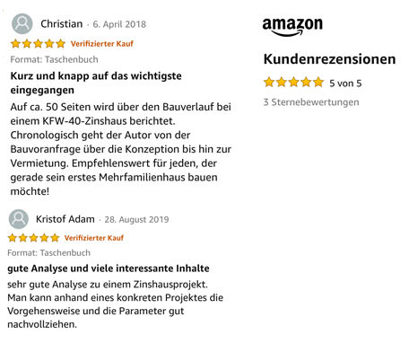 E-Book Rentables Mehrfamilienhaus Amazon-Bewertung