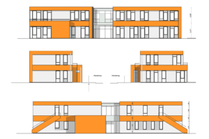Neubau einer Kita in Bohnsdorf, Ansichten Ansichten, Neubau einer Kita in Bohnsdorf