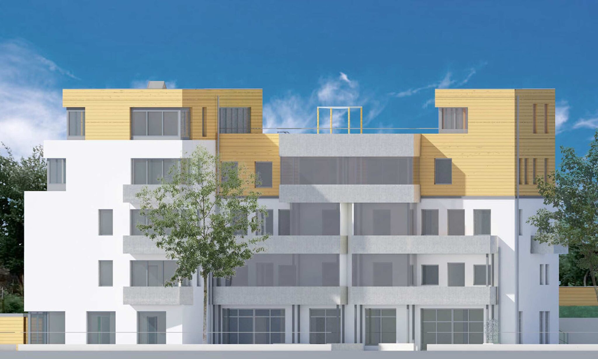 Visualisierung: Mehrfamilienhaus mit 20 Wohnungen und Gewerbe in Potsdam