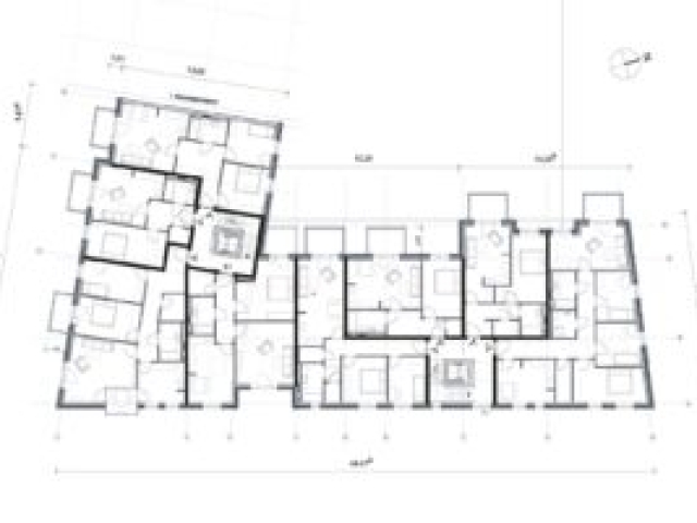 grundriss-2-og-2-bauabschnitt Grundriss 2. OG, 2. Bauabschnitt, Neubau mit Ziegelfassade