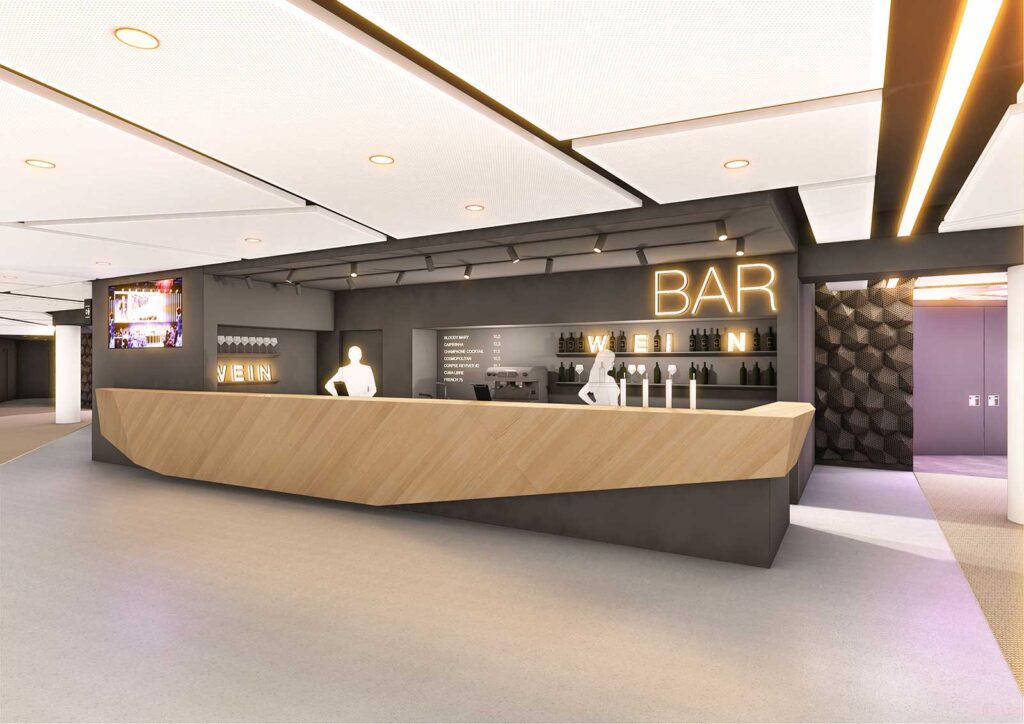 Visualisierung Barbereich im Foyer der Tribühne