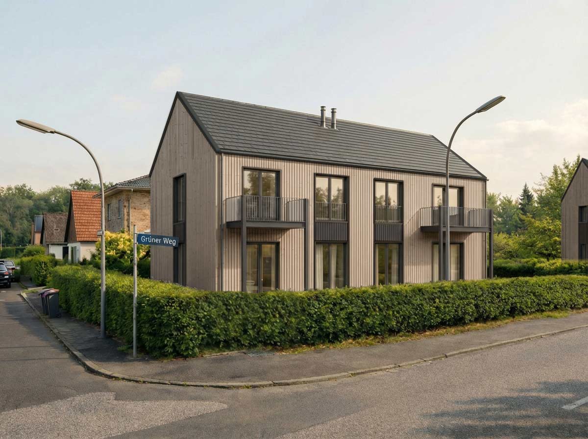 Visualisierung: Neubau Doppelhaus mit 4 Wohnungen